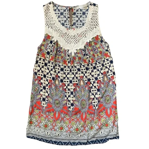 Women’s patterned tank tops size small Daniel Rainn, Skies Are Blue, Fun 2 Fun - Picture 5 of 10